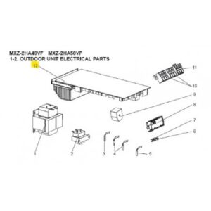 Placa inverter exterior MITSUBISHI ELECTRIC modelo MXZ-2HA40VF-E1