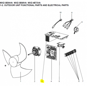 Placa inverter exterior MITSUBISHI ELECTRIC modelo MXZ-4E72VA-E1