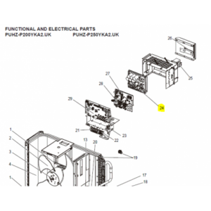 Placa inverter exterior MITSUBISHI ELECTRIC modelo PUHZ-P200YKA2.UK