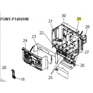 Placa inverter exterior MITSUBISHI ELECTRIC modelo PUMY-P140VHM