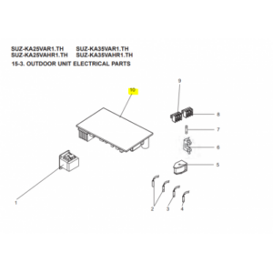 Placa inverter p.c board exterior MITSUBISHI ELECTRIC modelo SUZ-KA25VAR1.TH