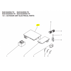 Placa inverter p.c board exterior MITSUBISHI ELECTRIC modelo SUZ-KA25VA.TH