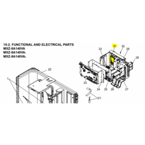 Placa módulo activo exterior MITSUBISHI ELECTRIC modelo MXZ-8A140VA1