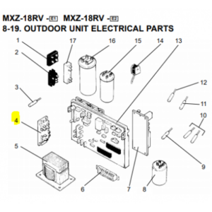 Placa modulo transistor exterior MITSUBISHI MXZ-18RV-E2 56650 M21V47443