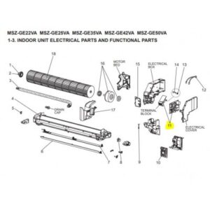 Placa potencia interior MITSUBISHI ELECTRIC modelo MSZ-GE25VA-E1