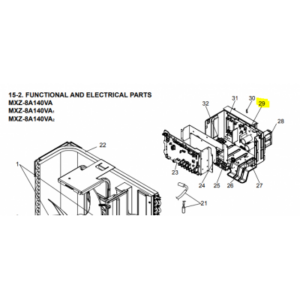 Placa potencia inverter exterior MITSUBISHI ELECTRIC modelo MXZ-8A140VA1