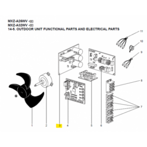 Placa potencia inverter exterior MITSUBISHI ELECTRIC modelo MXZ-A32WV E1