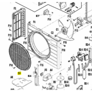 REJILLA PROTECCIÓN VENTILADOR UNIDAD EXTERIOR DAIKIN RXB25C5V1B