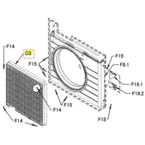 REJILLA UNIDAD EXTERIOR DAIKIN ARX25K5V1B9