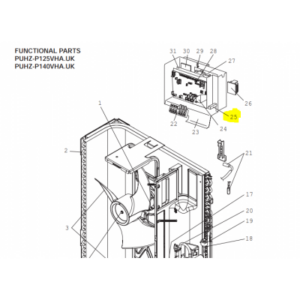 Resistor unidad exterior MITSUBISHI ELECTRIC modelo PUHZ-P140VHA/1