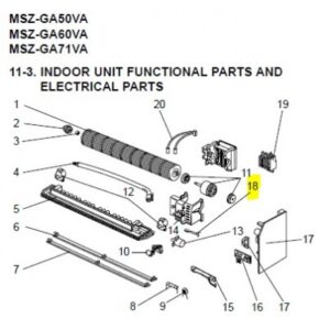 Sonda ambiente Mitsubishi Electric unidad interior MSZ-GA50VA E1