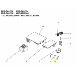 Sonda ambiente unidad exterior MITSUBISHI ELECTRIC modelo MUZ-GA25VA E1