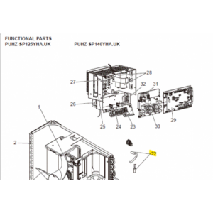 SONDA TH6-TH7 UNIDAD EXTERIOR MITSUBISHI ELECTRIC MODELO PUHZ-SP125YHA.UK