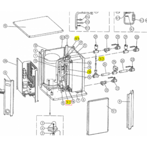 SONDAS UNIDAD EXTERIOR DAIKIN modelo EWWP035KAW1N POSICIÓN 18, 19.1, 19.2, 19.3