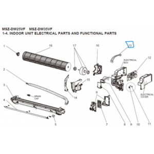 Sondas unidad interior MITSUBISHI ELECTRIC modelo MSZ-DW25VF-E1