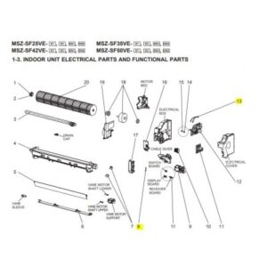 Sondas unidad interior MITSUBISHI ELECTRIC modelo MSZ-SF35VE E2