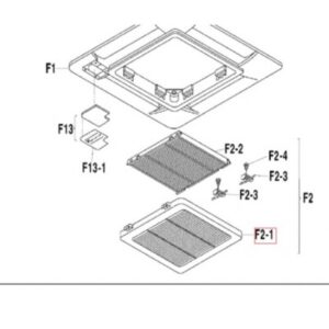 Tapa filtros cassette interior DAIKIN modelo BYFQ60BW19