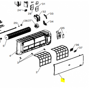 Tapa filtros unidad interior HAIER AS18TD2HRA-TH2