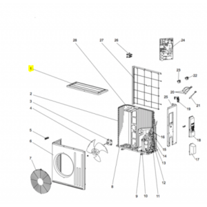 TAPA SUPERIOR UNIDAD EXTERIOR MITSUBISHI SUZ-KA71VA.TH