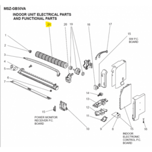 Turbina Mitsubishi Electric unidad interior MSZ-GB50VA-E1