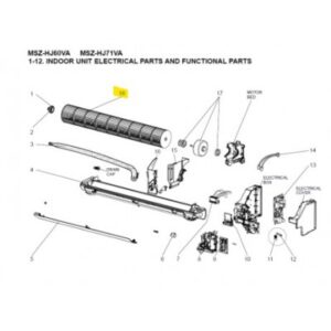 TURBINA UNIDAD INTERIOR MITSUBISHI MSZ-HJ71VA-E2