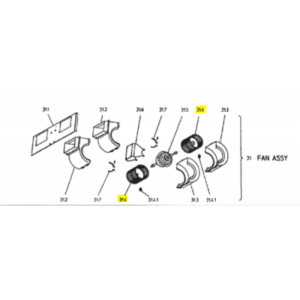 TURBINAS MOTOR VENTILADOR UNIDAD INTERIOR DAIKIN FBQ60B8V1