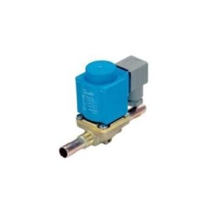 Valvula solenoide Danfoss 1/2" soldar modelo EVR 10 + bobina y conector.